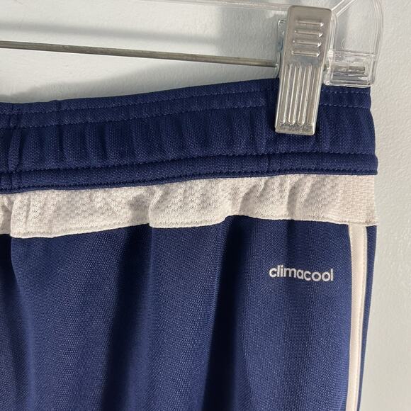NWT Adidas Navy Blue Athletic Ankle Zip Track Pants White Stripes Boys XL 18-20 - Picture 11 of 13